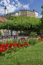 Princely Greiz Park and Upper Castle, residential town of Greiz, Thuringia, Germany, Europe