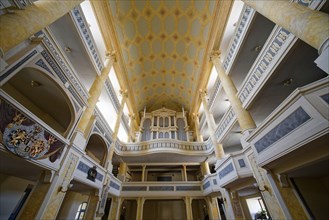 Protestant town church of St Mary with the Kreutzbach-Jehmlich organ, interior view, residential