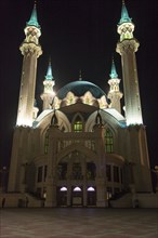 Famous tourist attraction, modern architecture in the center of Kazan. Islam and traveling