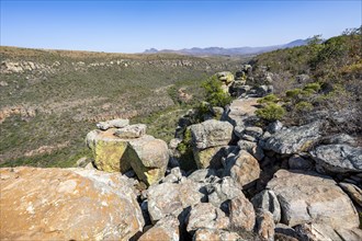 Rocks at the Blyde River Canyon, Upper Viewpoint, canyon landscape, Panorama Route, Mpumalanga,