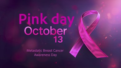 Poster for Breast Cancer Awareness Month in October, AI generated