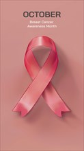 Poster for Breast Cancer Awareness month in October, AI generated