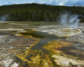 Geothermal Pool. Yellowstone National Park. Wyoming, United States, North America