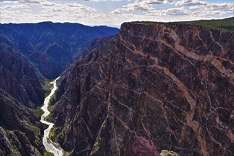 Painted Wall Black Canyon of the Gunnison National Park. Colorado, United States, North America