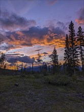 Sunset Jasper Alberta, Canada, North America