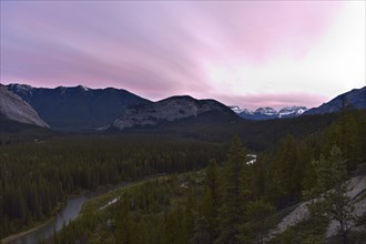 Sunset Banff Alberta, Canada, North America