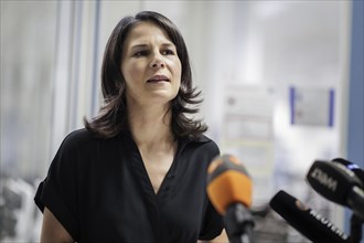 Annalena Bärbock (Alliance 90/The Greens), Federal Foreign Minister, during a press statement as