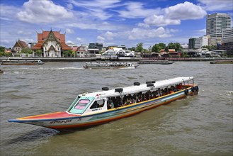 Chao Phraya River Water Taxi, Bangkok, Thailand, Asia