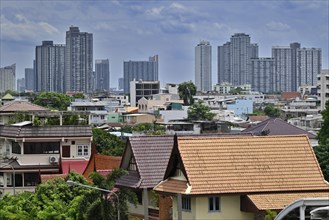 Skyline skyscrapers and houses, Bangkok, Thailand, Asia