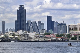 Skyline skyscrapers and houses, Bangkok, Thailand, Asia