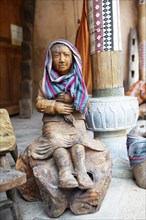 Wood carving figure, Pa Vi Hmong Cultural Village, Meo Vac, Ha Giang Province, Vietnam, Asia