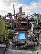 The works swimming pool at the Zollverein coking plant, always in operation during the North