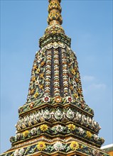 Architectural detail, chedi stupa, Wat Pho complex, Bangkok, Thailand, Asia