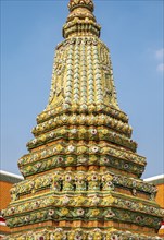 Architectural detail, chedi stupa, Wat Pho complex, Bangkok, Thailand, Asia