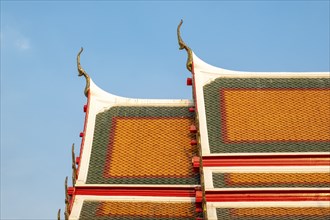 Architectural detail, roof, Wat Pho complex, Bangkok, Thailand, Asia