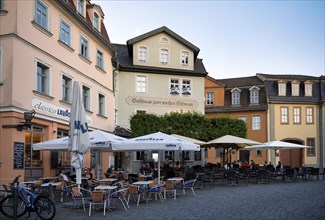 Restaurant, Gasthaus zum Weissen Schwan, Old Town, Weimar, Thuringia, Germany, Europe