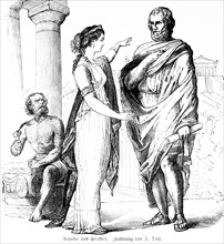 Aspasia and Pericles, Athens, ancient Greece, portrait, love, feeling, friendship, admiration, life