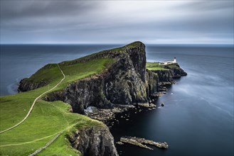 Neist Point, Lighthouse, Isle of Skye, Inner Hebrides, Scotland, United Kingdom, Europe