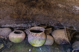 Ancient clay pots, Pre-Columbian hypogea or tombs, Unesco world heritage site, Tierradentro,