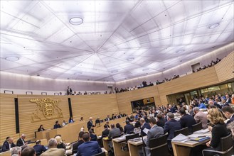 Winfried Kretschmann, Prime Minister, Greens, speaks in the Landtag, Stuttgart, Baden-Württemberg,