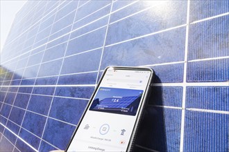 Solar power system, with an app the solar power yield can be controlled at any time