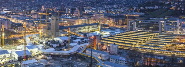 Main station, construction site Stuttgart 21, here the new through station is being built, on the