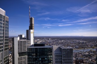 Commerzbank Tower, financial district, banking district, Main, Frankfurt am Main, Hesse, Germany,