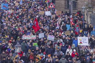 Several thousand people protested on Sunday in Dresden and elsewhere, against the AfD and in favour