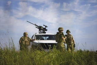 Annalena BÃ¤rbock (Alliance 90/The Greens), visits a Mobile Air Defence unit in Kyiv. Kyiv, 21 May