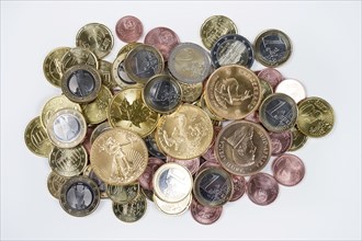 Gold coins, euro money, symbol photo money, coins