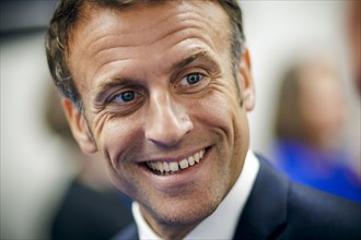 Emmanuel Macron, President of France, pictured at the NATO summit in Vilnius, Lithuania. Vilnius,