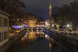 La Petite France at Christmas time, a picturesque district in the historic centre of Strasbourg.