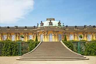 Staircase, Sanssouci Palace, Potsdam, Brandenburg, Germany, Europe