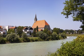 Collegiate Church, Laufen an der Salzach, Rupertiwinkel, Upper Bavaria, Bavaria, Germany, Europe