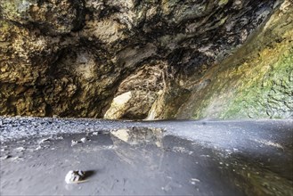 Vogelherd Cave, interior view, Vogelherd Archaeological Park in the Swabian Alb, caves in the Ach