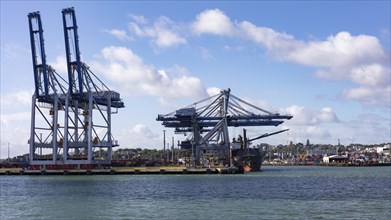 Industrial harbour, Auckland, New Zealand, Oceania