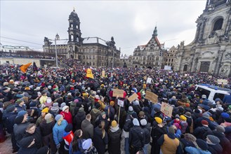 Several thousand people protested on Sunday in Dresden and elsewhere, against the AfD and in favour