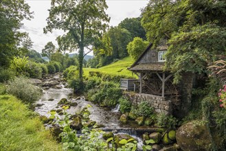 Historic mill, Mühlenweg, Ottenhöfen, Ortenau, Black Forest, Baden-Württemberg, Germany, Europe