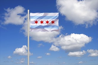 The flag of Chicago, Illinois, Studio