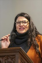 Detroit, Michigan USA, 15 January 2024, Congresswoman Rashida Tlaib was a featured speaker at the