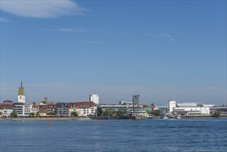 Cityscape, Zeppelin Museum, lakeside promenade, Moleturm observation tower, church tower, St.