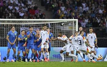 Free kick Robert Andrich GER (13), Max-Morlock-Stadion, Nuremberg, Bavaria, Germany, Europe