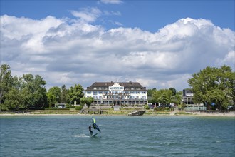 The Seehotel Löchnerhaus on the shore of Reichenau Island, Constance County, Baden-Württemberg,