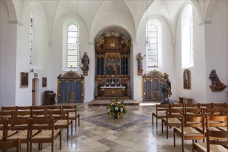 Chancel of St Maria Loretto Chapel, Oberstdorf, OberallgÃ¤u, AllgÃ¤u, Bavaria, Germany, Europe