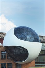 The Oscar Niemeyer Sphere was completed at the end of June 2020 as a factory canteen on the site of