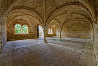 Chapter house, church ruins of the Cistercian Abbey of San Galgano, Abbazia San Galgano, Gothic,