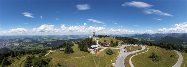 Drone image, Gaisberg transmitter on the Gaisberspitze, Gaisberg, Salzburg, Austria, Europe