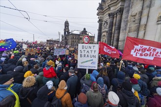 Several thousand people protested on Sunday in Dresden and elsewhere, against the AfD and in favour