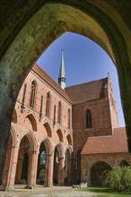 Inner courtyard, nave of the monastery church, Chorin Monastery, Barnim district, Brandenburg,