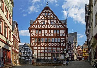 Half-timbered houses in the historic old town, Deutsche Fachwerkstrasse, Limburg an der Lahn,